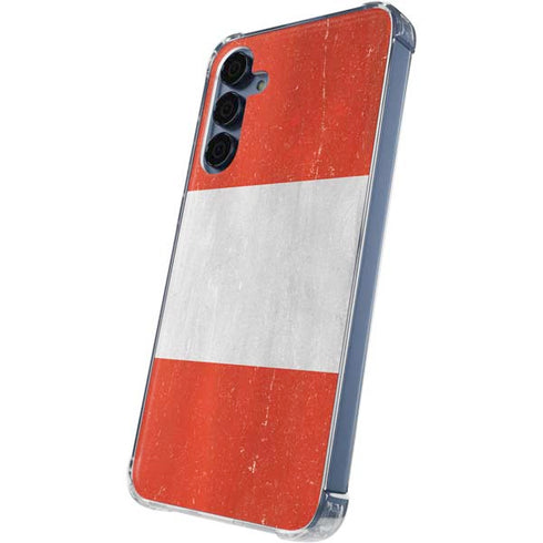 Distressed Austria Flag Galaxy A55 5G Clear Case